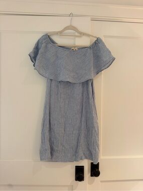 Seven for all mankind Sundry Light Blue & White Striped women’s dress L